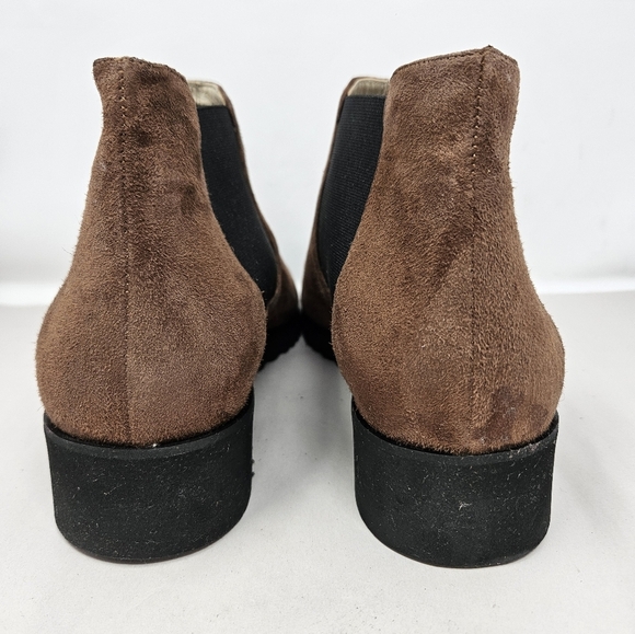 Amalfi By Rangoni Womens Bootie Sz 11.5M Enrico Chelsea Brown Suede Lightweight - Picture 4 of 13